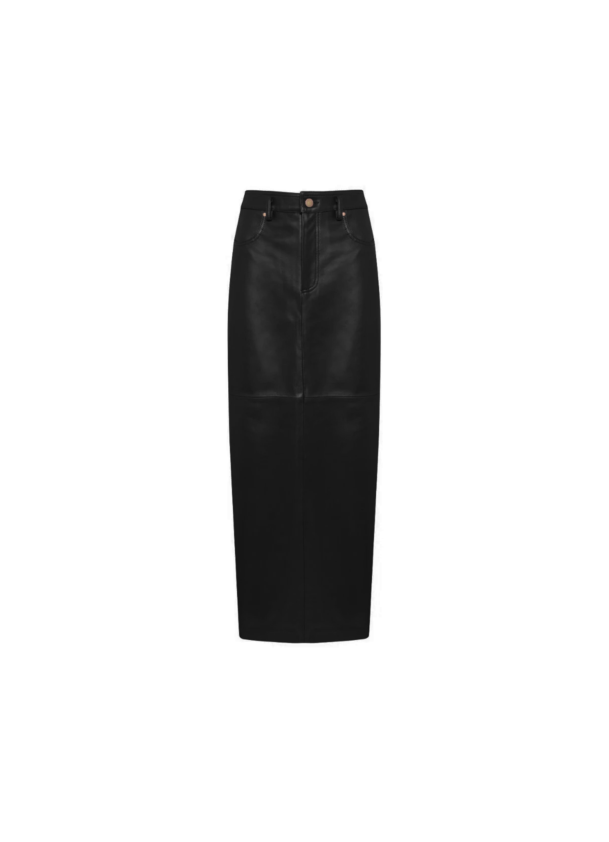 Black Leather Maxi Skirt