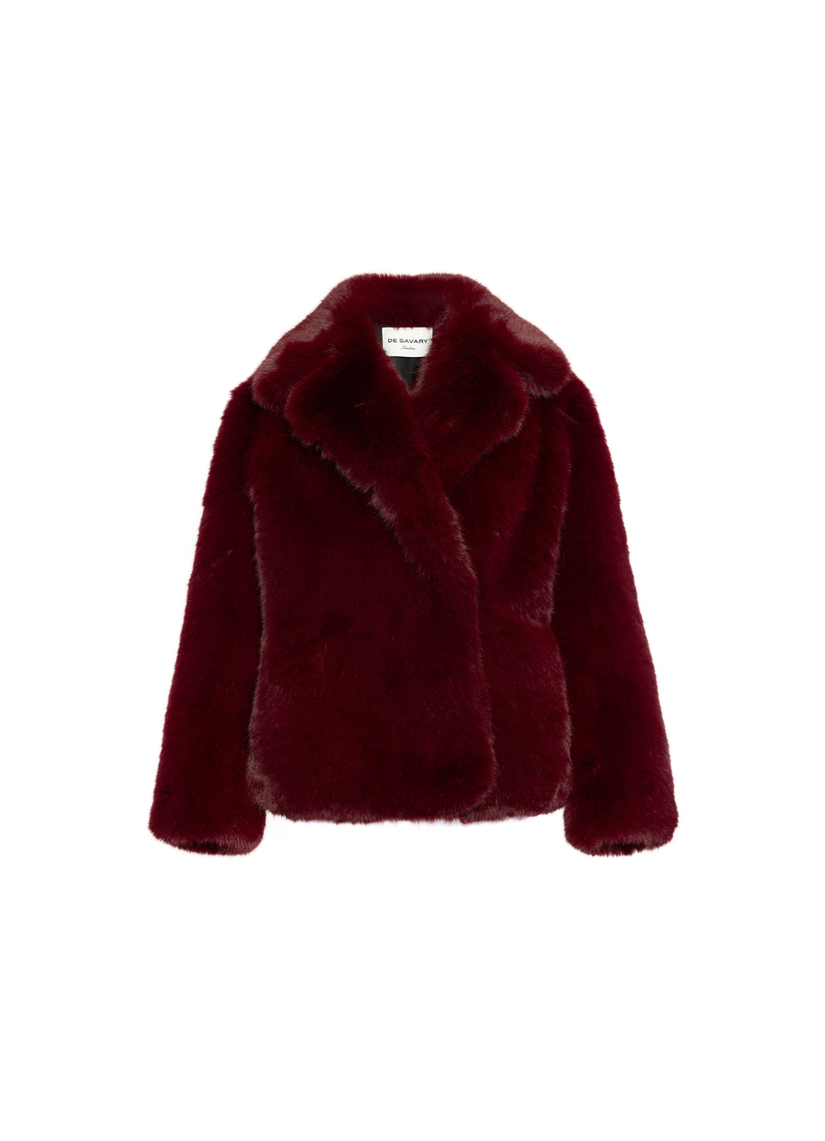 Burgundy Faux Fur Coat