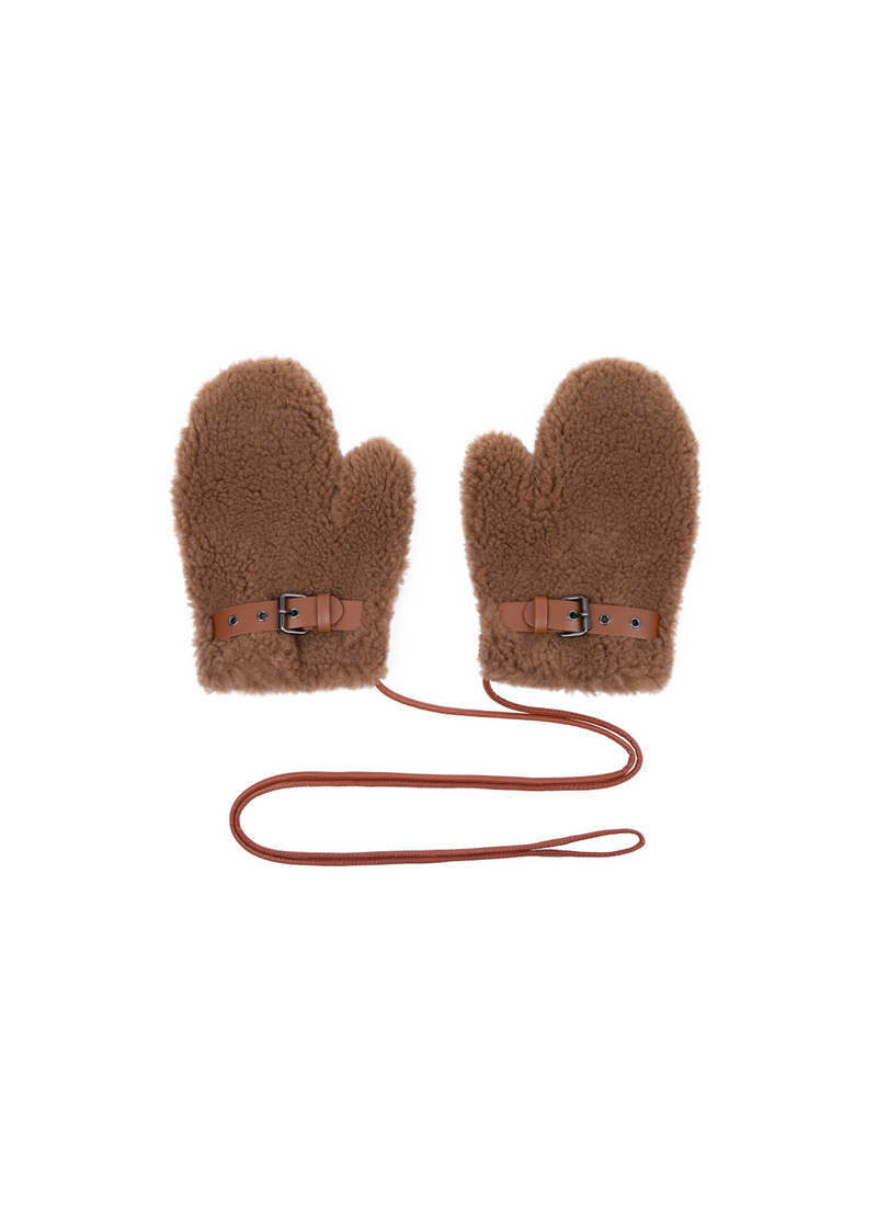 Brown Teddy Mittens