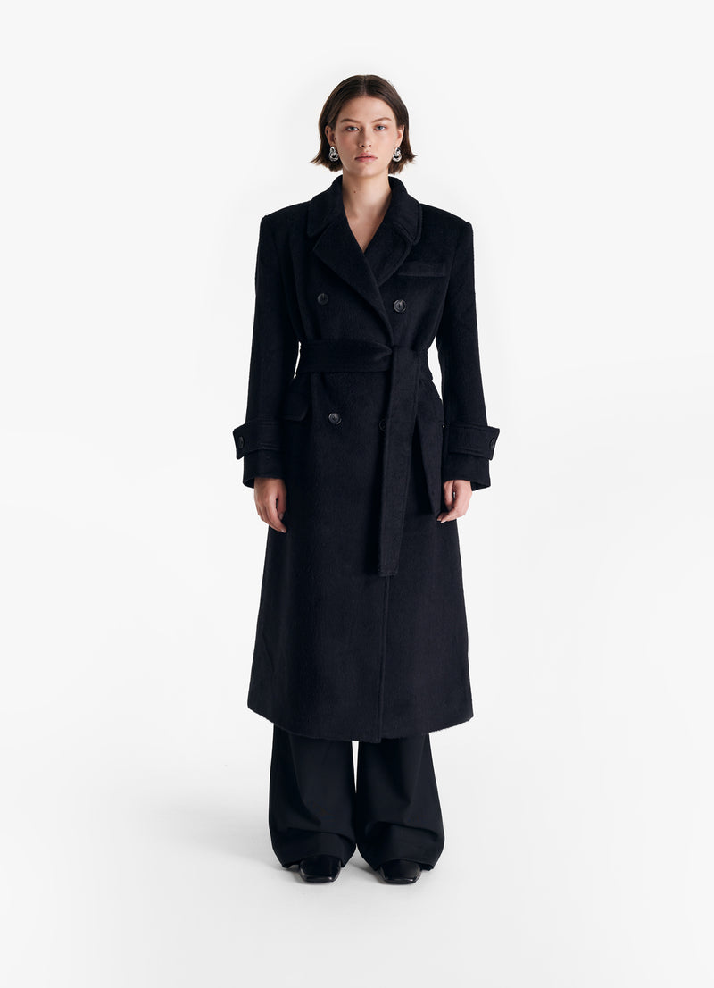 Black Diana Oversized Trench Coat