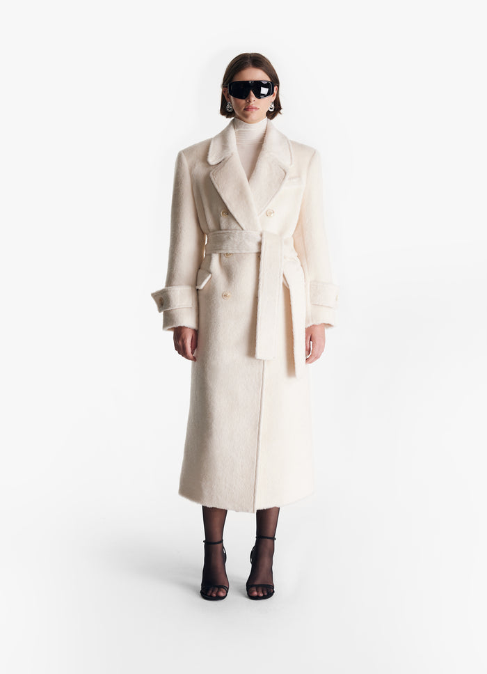 Cream Diana Oversized Trench Coat