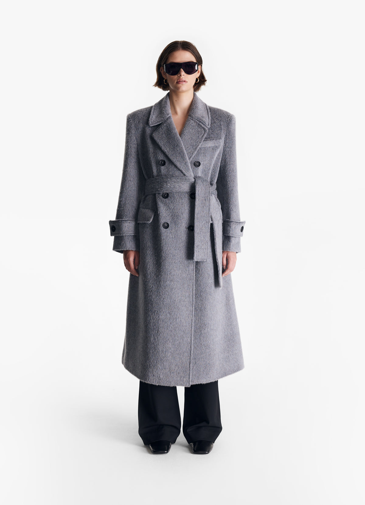 Grey Diana Oversized Trench Coat