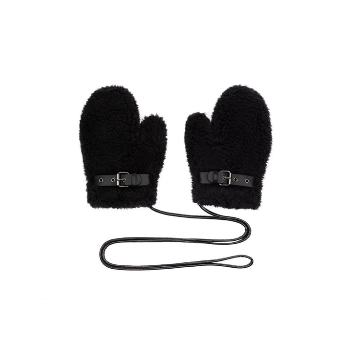 Black Teddy Mittens